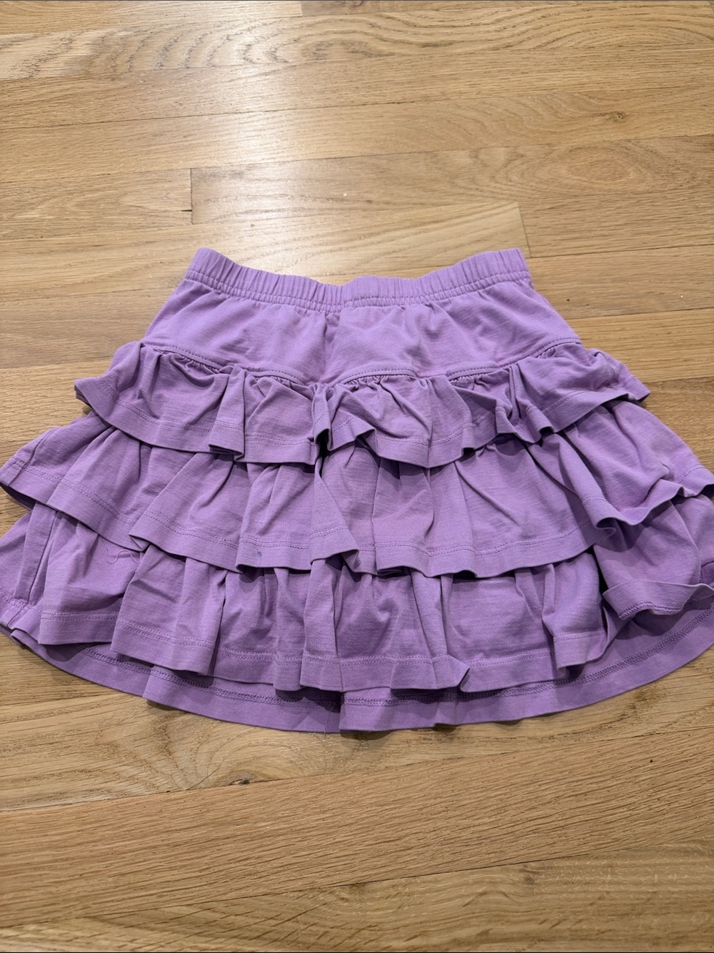 Hanna Andersson Purple Tiered Ruffle Mini Skirt